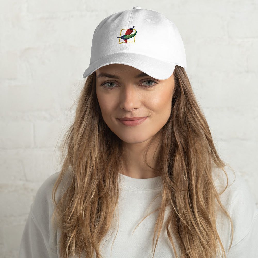 White Question Dad Hat - Hatch Green Chile Store